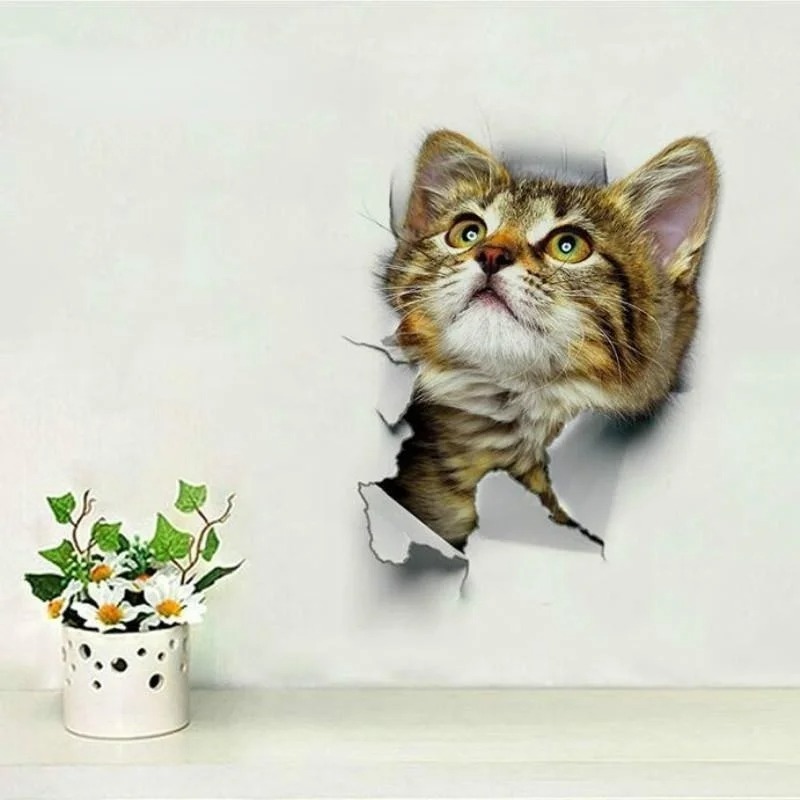 3pcs 3D Cute Cat Self-adhesive - Pvc Panel Background incelemesi ve fiyatı