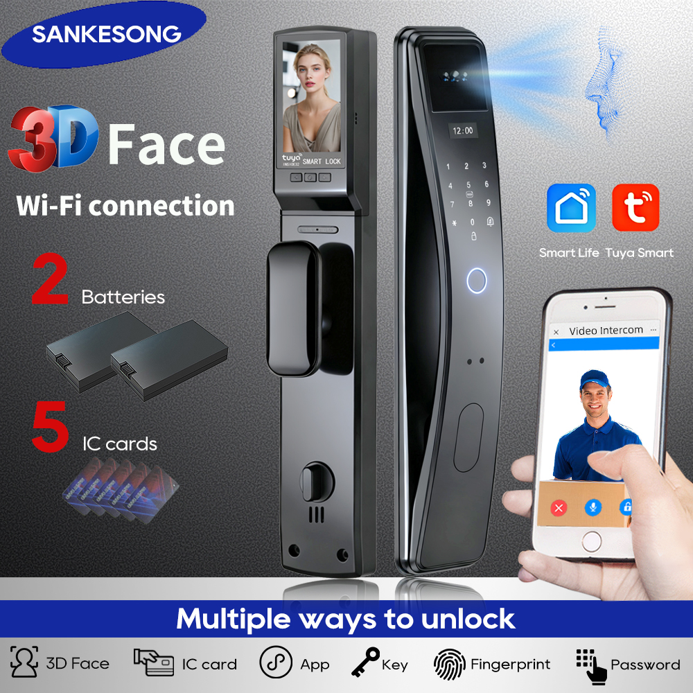 SANKESONG Tuya Smart 3D Face D - Glass Door Hinge incelemesi ve fiyatı