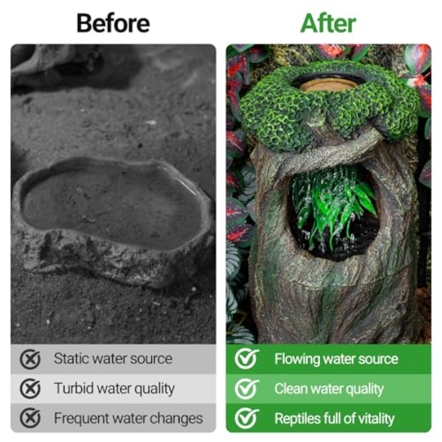 Reptile Waterfall Drinking Fou - Water Dish Reptile incelemesi ve fiyatı