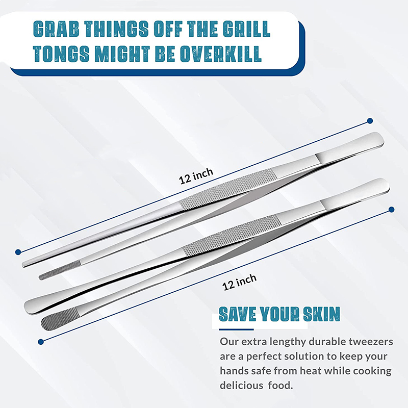 2Pcs 12-Inch Kitchen Cooking T - Feeding Tong Stainless incelemesi ve fiyatı