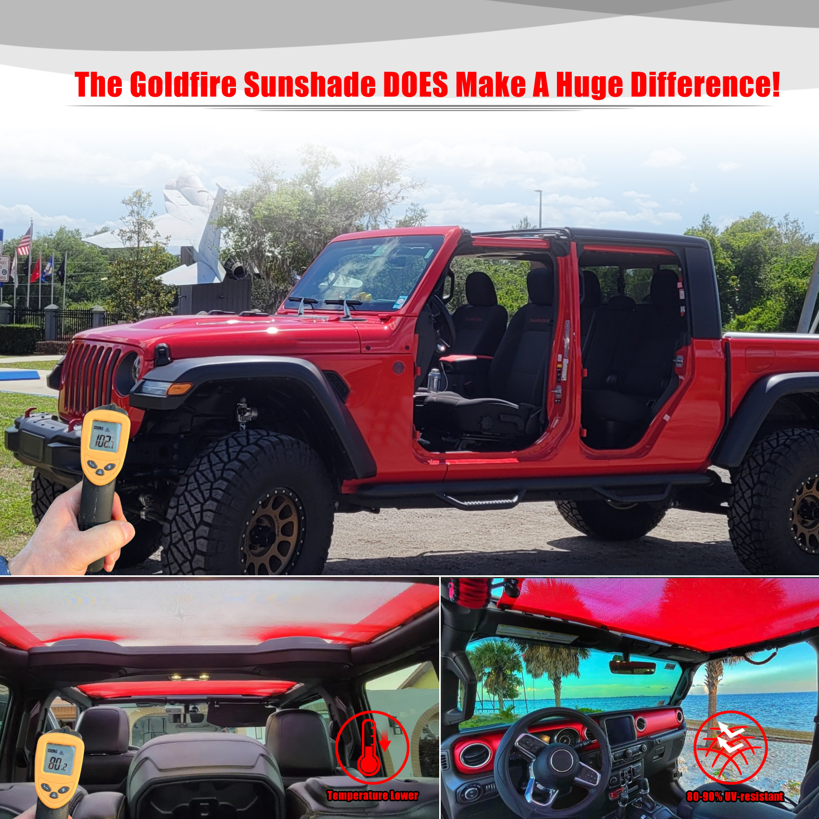 For Jeep Gladiator JT 4 Door A - Screen Top Mesh incelemesi ve fiyatı