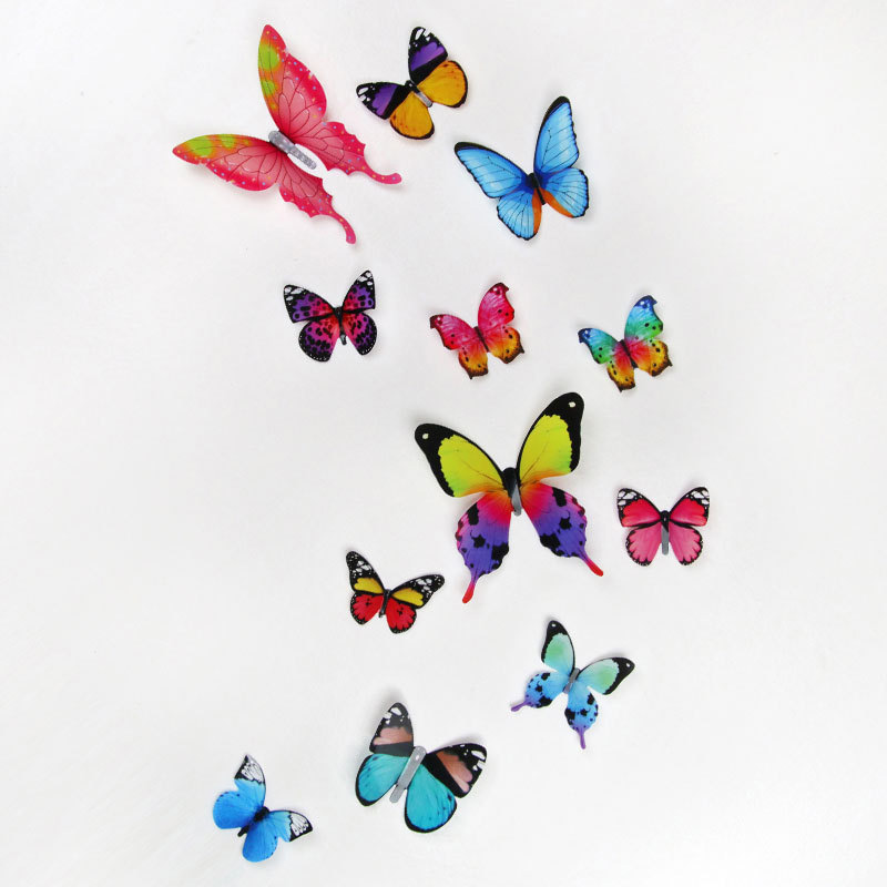 12Pcs 3D Butterfly Wall Sticke - Pvc Panel Background incelemesi ve fiyatı