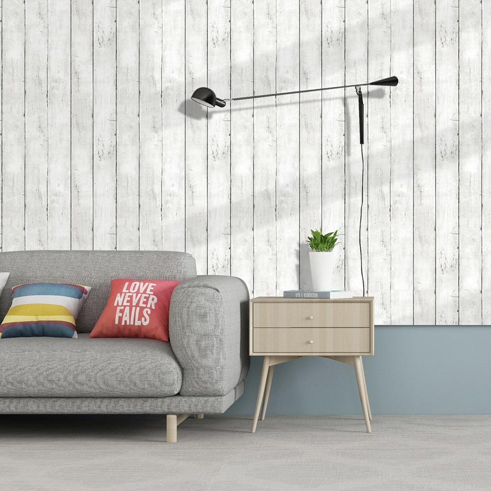 Retro White Wallpaper Wooden P - Pvc Panel Background incelemesi ve fiyatı