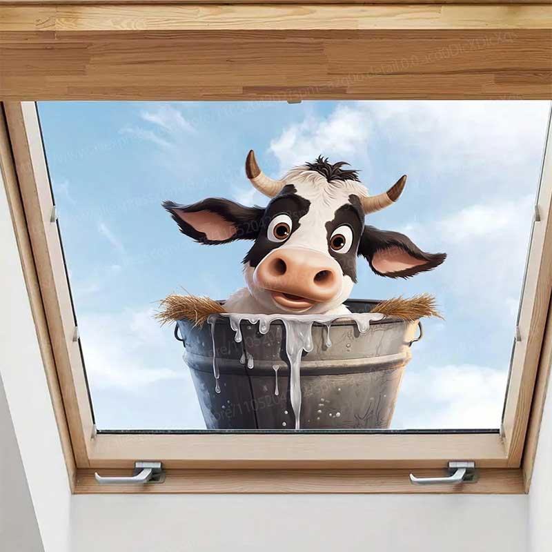 Cute Cow Wall Stickers Self-Ad - Pvc Panel Background incelemesi ve fiyatı