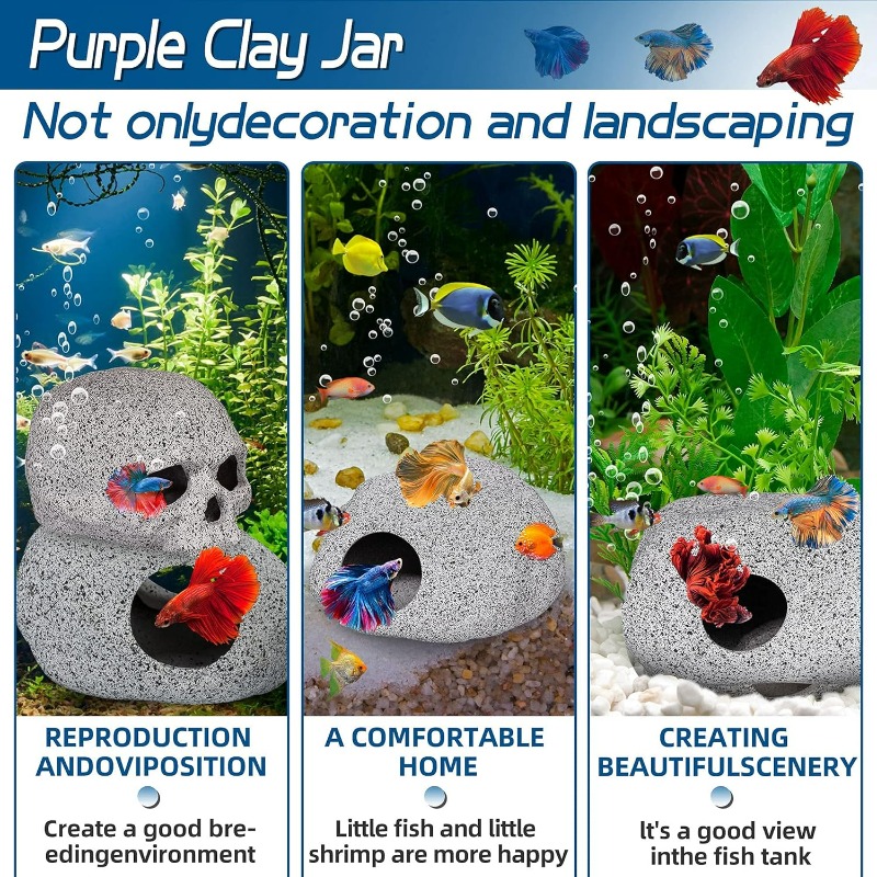 Aquarium Decorations Cave Fish - Hide Cave Ceramic incelemesi ve fiyatı
