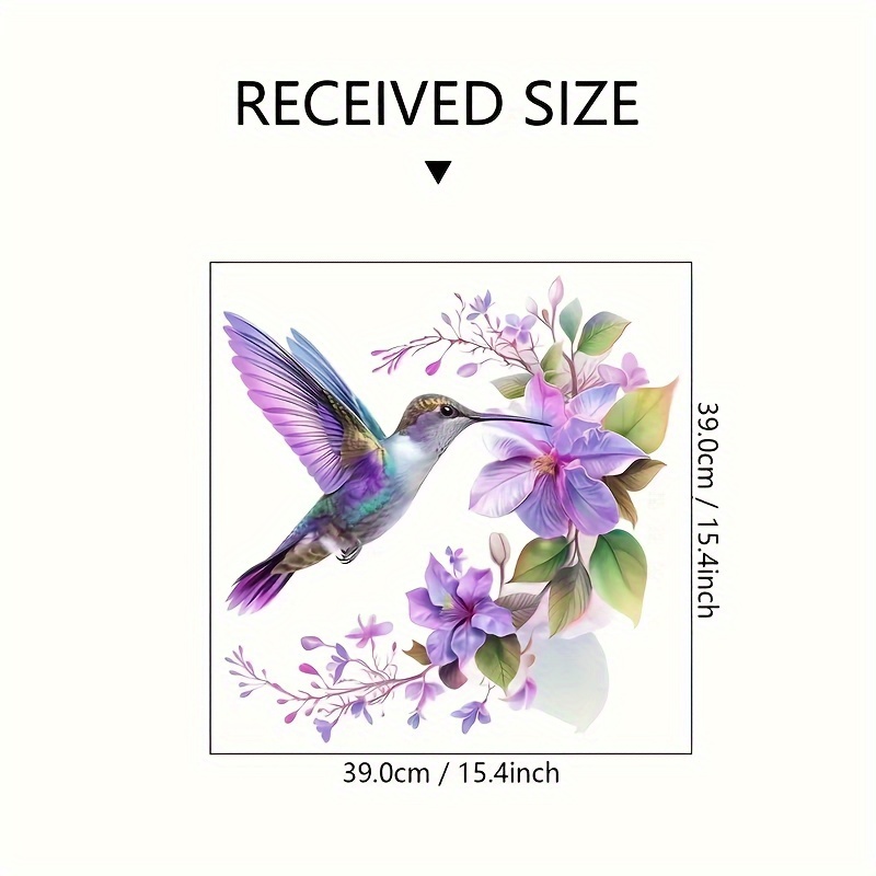 1 Purple Flower and Hummingbir - Pvc Panel Background incelemesi ve fiyatı