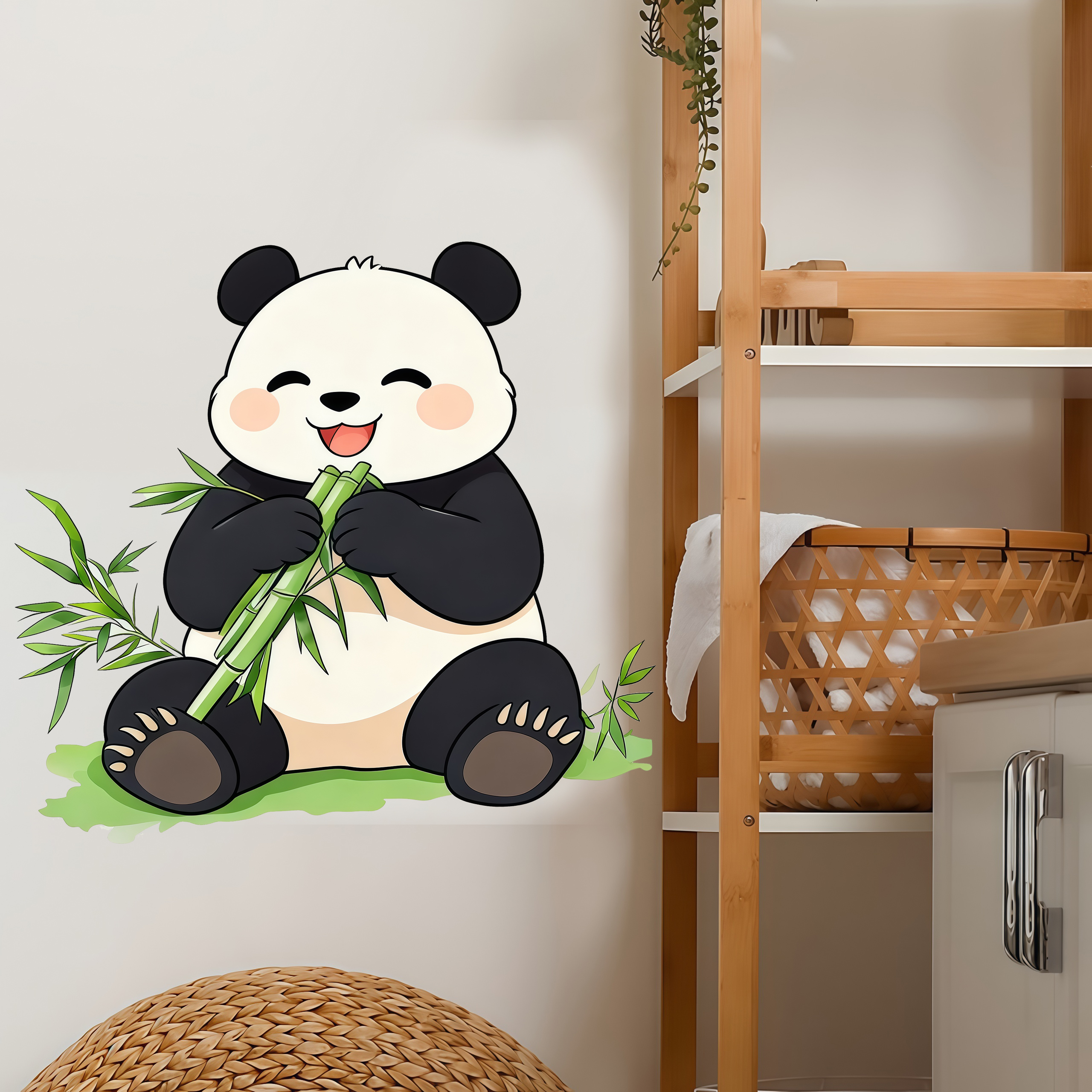 Bamboo And Panda Wall Decals S - Pvc Panel Background incelemesi ve fiyatı