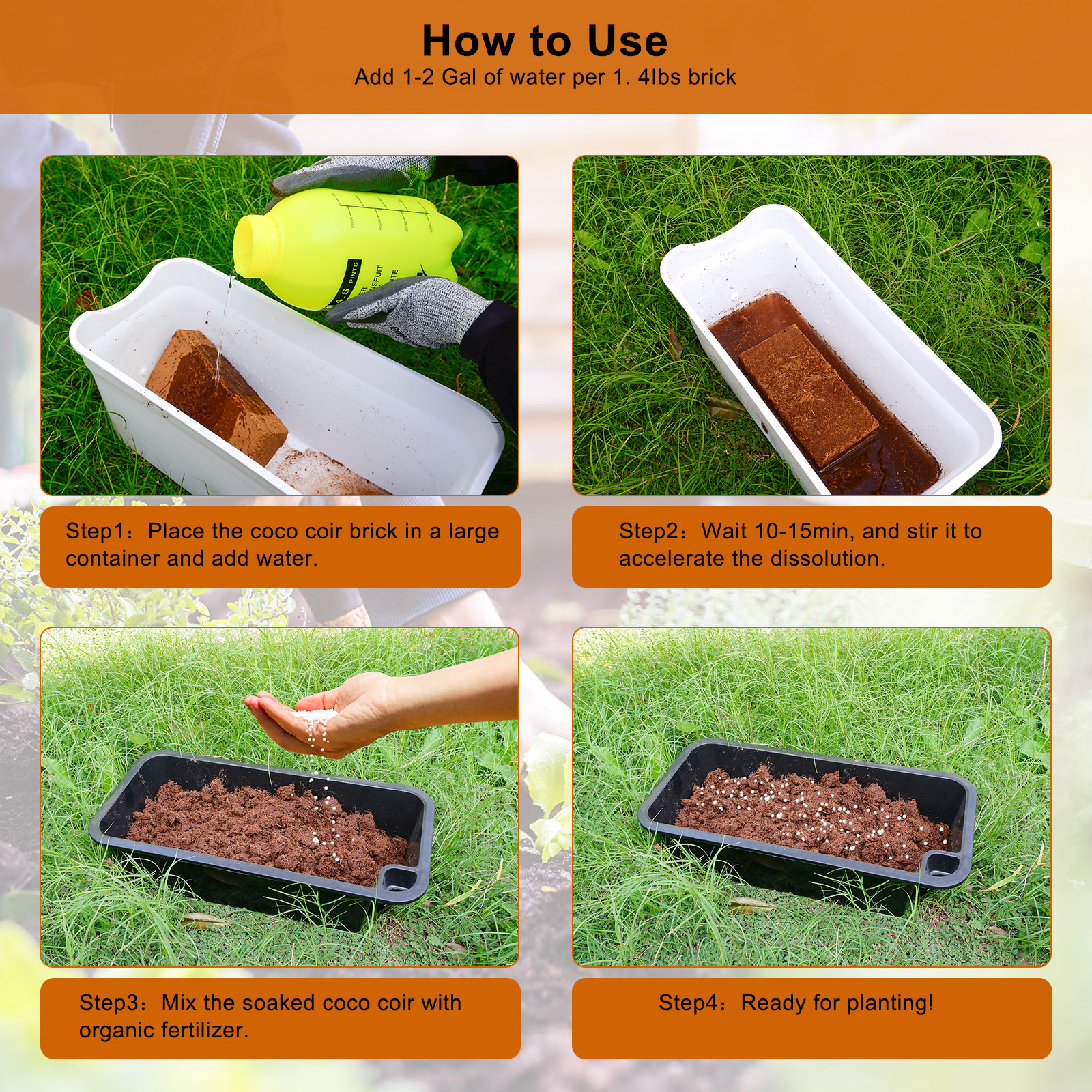 1 Pack Premium Coco Coir Brick - Substrate Coconut Fiber incelemesi ve fiyatı