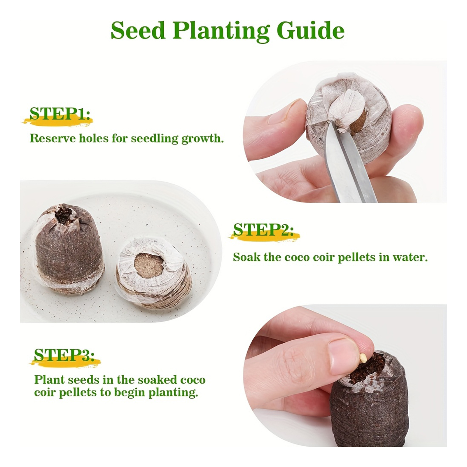 10/20/50pcs Plant Growth Bags  - Substrate Coconut Fiber incelemesi ve fiyatı